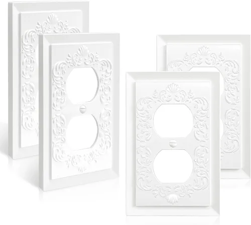 Vista 10 de Placa de cubierta decorativa para interruptor de luz, placas de pared decorativas modernas para GFCI, toma de corriente, interruptor regulador