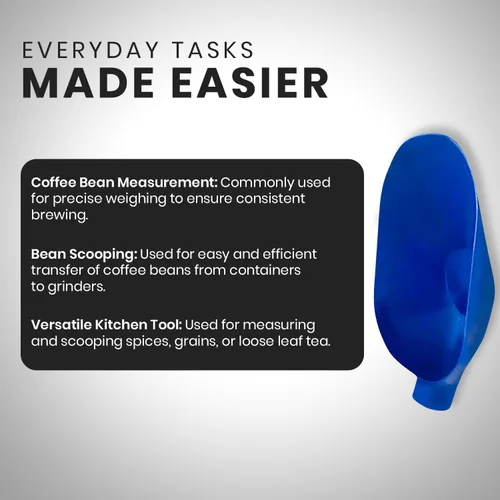 Vista 8 de Rattleware Cuchara de escala azul de grano de Kilo de 16.85 pulgadas, herramienta versátil para medición y recolección de granos de café