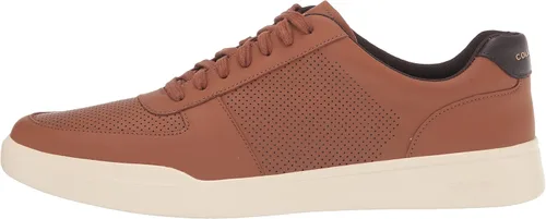 Vista 8 de Cole Haan Tenis modernos Crosscourt para hombre, Optic White - Lava fundida