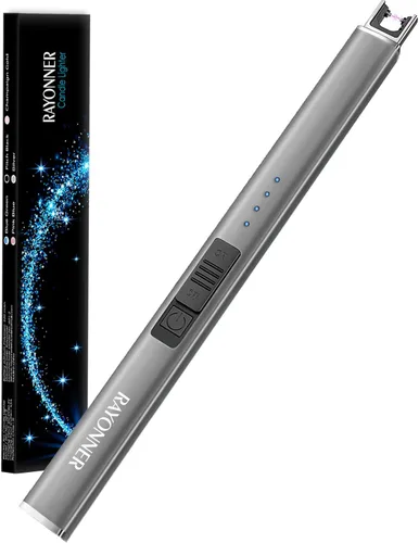 Vista 15 de Encendedor eléctrico con bloqueo de seguridad USB recargable a prueba de viento y sin llama de arco de plasma para rellenos de cestas de Pascua