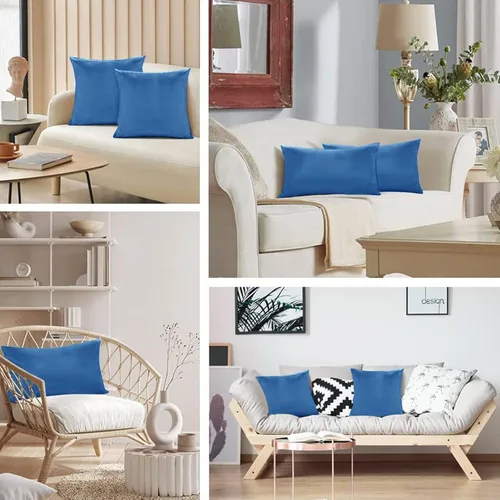 Vista 4 de AUSSPVOCT Ative - Juego de 2 fundas de almohada de terciopelo suave, 12 x 20 pulgadas, fundas de cojín cuadradas para sofá, cama, automóvil, sala