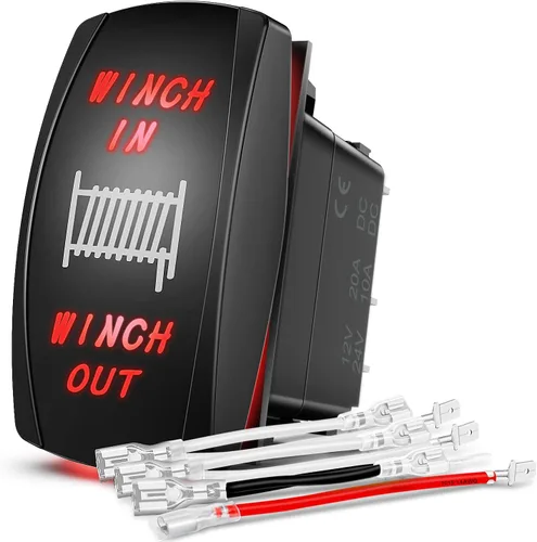 Vista 22 de Nilight Interruptor basculante estéreo, barra de luz LED, 5 pines, láser, encendido y apagado, interruptores SPST 20A/12V 10A/24V verde con cables