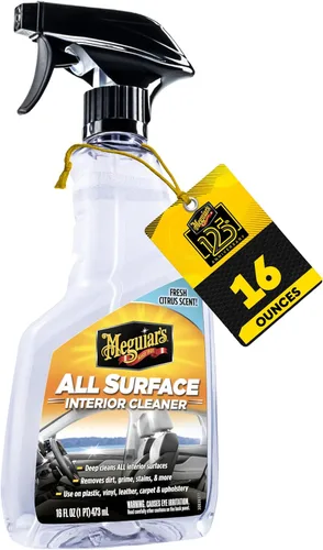 Meguiar's Limpiador de interiores para todas las superficies: limpiador de interiores multiusos limpia rápida y segura todas tus superficies y deja