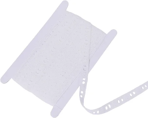 CHGCRAFT 16 yardas de algodón blanco con ojales de encaje bordado, borde de cinta de algodón floral, cinta de encaje bordada, accesorios de