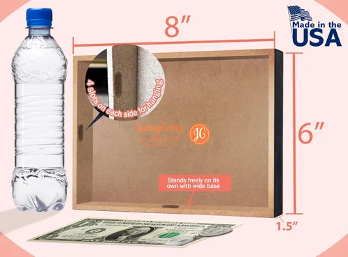 Vista 2 de Divertido letrero de madera para decoración de oficina con texto en inglés "Note to Self Just Because It Pops Into My Head", letrero de escritorio