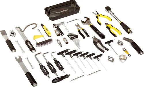 Vista 3 de Topeak PrepStation Pro Bike Tool Station - Taller profesional de ruedas con 55 herramientas (85 funciones), 7 compartimentos, base extensible, mango