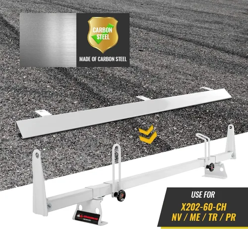 Vista 4 de AA-Racks Deflector de viento de acero para escalera de 57 pulgadas, accesorio para rack de furgoneta para modelo X202 Series Blanco