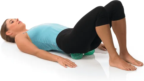 Vista 4 de Franklin - Juego de bolas texturizadas de OPTP - 2 bolas inflables de masaje para ejercicio para tensión muscular y alivio miofascial