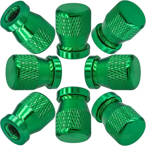 Vista 39 de 4 piezas de tapas de vástago de válvula de neumático de automóvil, tapas de válvula de aire de neumático a prueba de fugas de aleación de aluminio