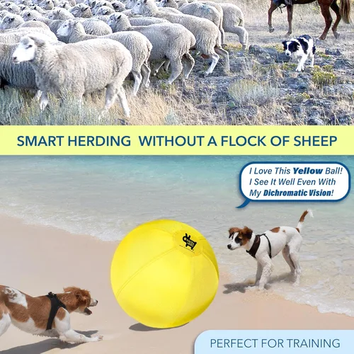 Vista 3 de Race&Herd Funda de 18 pulgadas para pelota de pastoreo para perros grandes, bolas de rebaño de repuesto para perros, funda de juguetes, capa