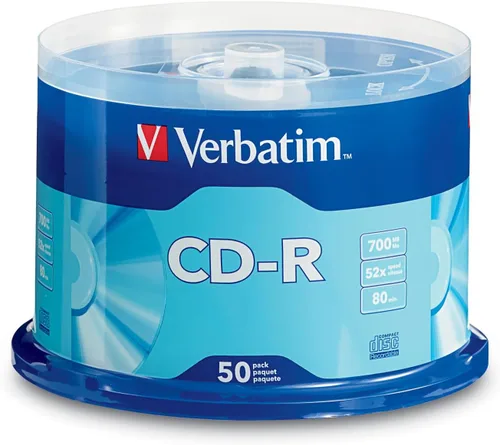 Vista 8 de Verbatim CD-R Discos en Blanco 700MB 80 Minutos 52X Disco Grabable para Datos y Música - Paquete de 100 en Husillo con Empaque Libre