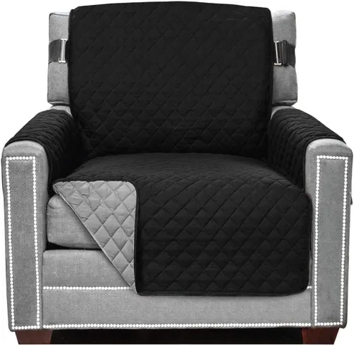 Vista 104 de Sofa Shield - Funda para sillón reclinable con correa patentada, protector de cojín, funda reversible diseñada en EE. UU. resistente a manchas