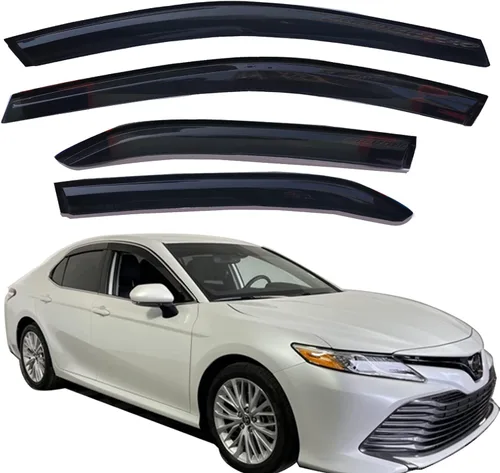 Vista 22 de Viseras laterales para ventana, protectores de lluvia, deflectores de ventilación compatibles con Toyota RAV4 2013-2018, deflector de ventilación