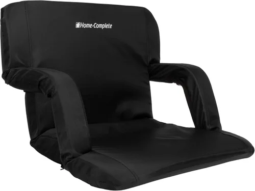 Home-Complete Stadium Seat Chair Bleacher Cushions with Padded Back Support, Armrests, 6 Reclining Positions and Portable Carry Straps