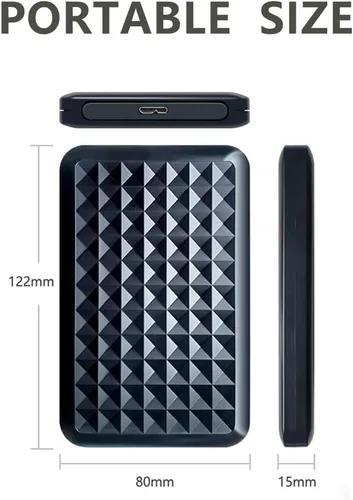 Vista 5 de Disco duro externo portátil ultradelgado de 320 GB, 2.5 pulgadas, USB 3.0, almacenamiento para PC, Mac, portátil, PS4, PS5, Xbox One