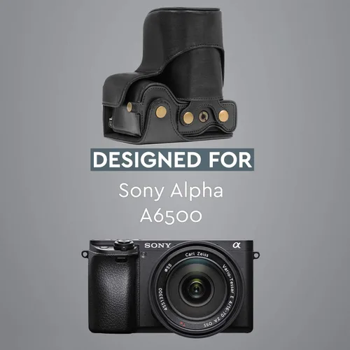Vista 5 de MegaGear MG1014 Ever Ready - Funda de piel para cámara compatible con Sony Alpha A6500
