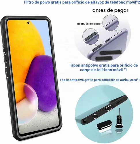 Vista 2 de Funda resistente para Galaxy A32 4G de 6.4 pulgadas, agarre texturizado antideslizante, resistente a caídas