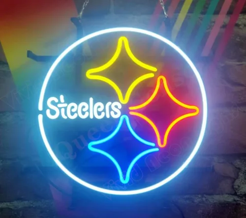 Queen Sense 12"x12" Steelers Neon Sign Light Man Cave Bar Pub Beer Gift Neon Lamp A114PS