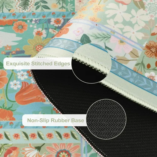 Vista 4 de iCasso Verde Alfombrilla Grande para Mouse, Alfombrilla de Juegos, Alfombrilla de Escritorio para Computadora de Escritorio, Alfombrilla