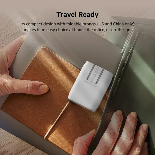 Vista 5 de Belkin Bloque de cargador USB C de 20 W, USB-C PD, PPS carga súper rápida - Samsung Galaxy S25, Apple iPhone 17, Air, Pro, Pro Max, iPad, AirPods