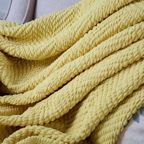 Vista 2 de Manta para sofá, funda de sofá suave de punto texturizado, manta de tweed con borlas de flecos para decoración del hogar, cama, sofá, silla, 50 x 60