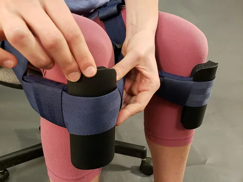 Vista 8 de Nada-Chair Respaldo con soporte de espalda y corrector de postura CushShins se convierte en bolsa convertible (negro)