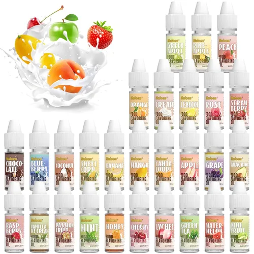 Vista 6 de Aceite aromatizante para alimentos, 18 sabores de aromatizante para dulces, extracto concentrado de sabor de imitación para hornear, brillo