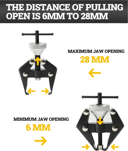 Vista 3 de Zlirfy Extractor de terminal de batería, extractor de terminal de batería y brazo de limpiaparabrisas, herramienta de extracción y reparación