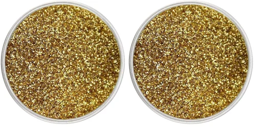 Vista 2 de Polvo de diamante de discoteca de oro de 24 quilates, 0.21 oz, fabricado en Estados Unidos