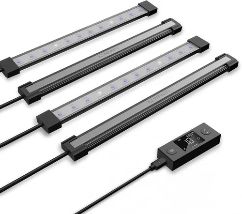 Vista 9 de AC Infinity IONBEAM U2, Barras de luz de crecimiento UV LED de espectro específico de 28 cm, kit de iluminación de 2 barras con diodos de 365 nm