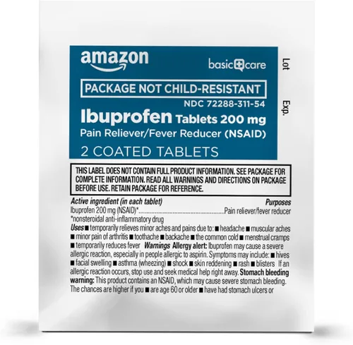 Vista 7 de Amazon Basic Care Tabletas de ibuprofeno, 200 mg, analgésico y reductor de fiebre, para dolor de cabeza, dolores musculares, artritis, dolor