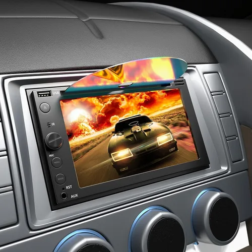 Vista 6 de Estéreo de coche doble DIN con reproductor de CD/DVD Apple Carplay y Android Auto, radio de coche de 6.2 pulgadas con Bluetooth y cámara