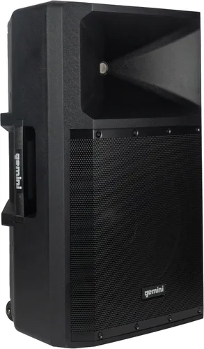 Vista 8 de Gemini Sistema de altavoces PA Bluetooth de 15 pulgadas y 2200 W - Altavoz DJ con soporte, micrófono con cable, luces LED, emparejamiento estéreo