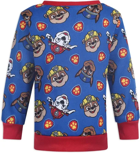 Vista 3 de Paw Patrol Nickelodeon Boys Sweatshirt and Jogger Set for Toddler and Little Kids BlueNavyRed