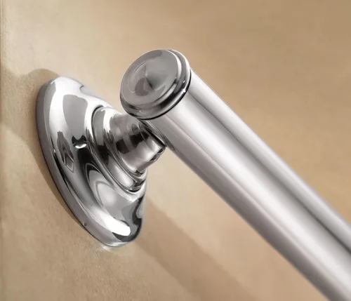 Vista 4 de Moen R8716D1GCH Barra de seguridad para baño de 16 pulgadas con almohadilla de agarre cómoda, cromada