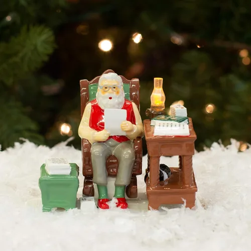Vista 2 de Department56 Department 56 Original Snow Santa Comes to Town 2018 Figuras de aldea