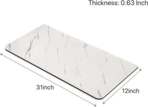 Vista 16 de Escritorio para montar en la pared, mesa plegable plegable de madera resistente, con patrón de mármol, escritorio pequeño para computadora de 0.63