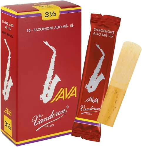 Vista 7 de Vandoren SR262R Alto - Lengüetas JAVA rojas para saxofón, resistencia 2; caja de 10