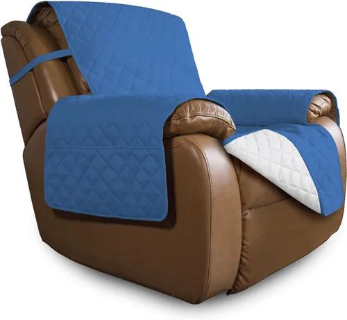 Vista 435 de Easy-Going - Funda reversible para sofá reclinable, resistente al agua, protector de muebles con correas elásticas, para mascotas y niños