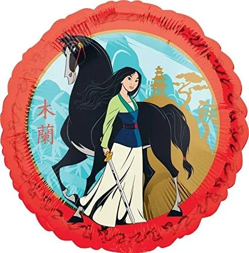 Vista 2 de Mulan - Ramo de globos para el primer cumpleaños, suministros para fiestas y decoraciones de caballo negro