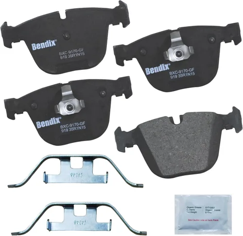 Vista 244 de Pastillas de Freno Traseras Cerámicas Bendix Priority1 CFC1510 para INFINITI QX56 2013-2011, QX80 2024-2014, Nissan Armada 2023-2017