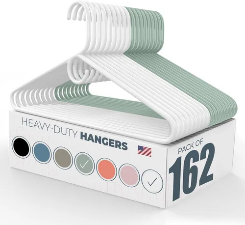 Vista 86 de Neaties Perchas de ropa resistentes paquete de 20 (24 unidades), fabricadas en los Estados Unidos, perchas de plástico de capacidad de 8 libras