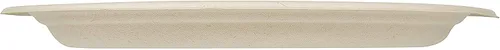 Vista 6 de Platos de papel desechables 100 % compostables a granel [12.5 pulgadas ovaladas paquete de 50], platos de bambú, ecológicos, biodegradables