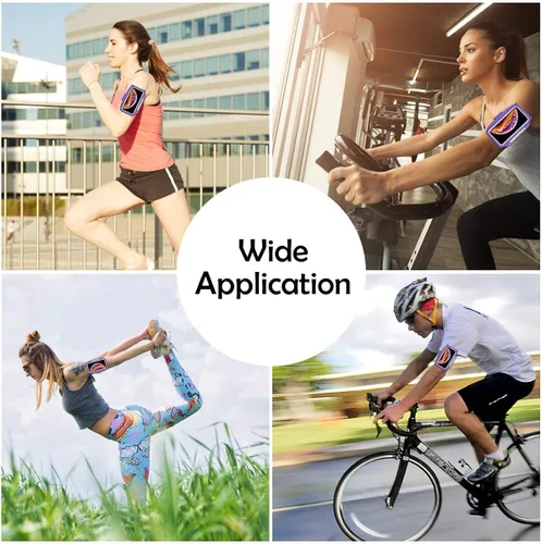 Vista 7 de Brazalete para teléfono celular con bolsillo con cremallera para Airpods para iPhone 16/15/14/13/12/11Pro Max, Galaxy S20 S10, banda de brazo