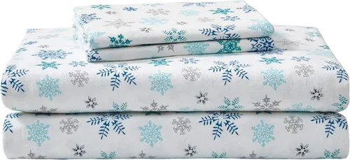 Vista 37 de Eddie Bauer - Juego de sábanas de tamaño King, de franela de algodón, cepillado para mayor suavidad, acogedora decoración para el hogar