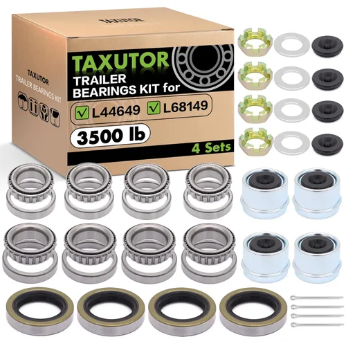 Vista 9 de [2 juegos] Kit de rodamientos de cubo de remolque Taxutor para husillo #D42, se adapta a ejes tándem de 1.25 pulgadas y 1.75 pulgadas, 5200-6000