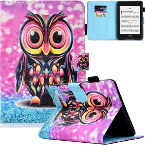 Vista 11 de Funda para Kindle Paperwhite 2018, delgada funda protectora de piel sintética con función de apagado automático/encendido inteligente para Kindle