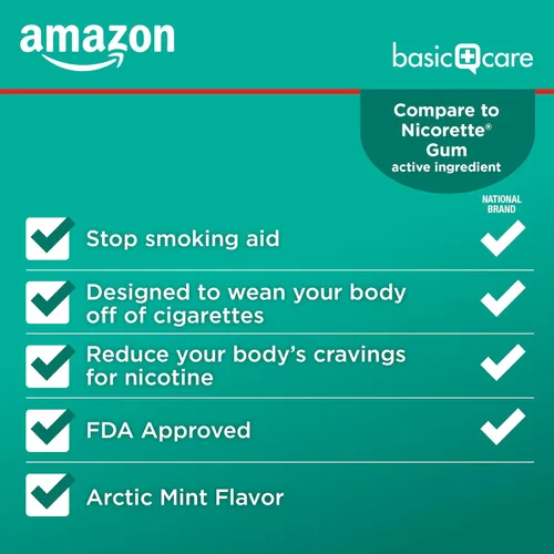 Vista 3 de Yaxa Basic Care - Goma de mascar sin recubrimiento, de nicotina polacrilex (4 mg de nicotina), ayuda para dejar de fumar, 220 unidades, sabor menta
