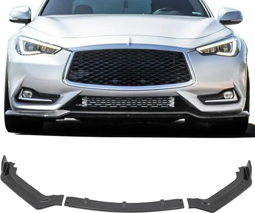 Vista 32 de SCITOO Alerón delantero para parachoques con borde para Hyundai Elantra 2017-2018, color negro brillante