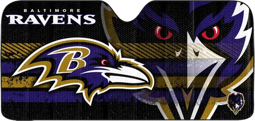 Vista 16 de Fanmats Parasol Solar Automático para Parabrisas de la NFL, Protector Solar Visera Solar Acordeón Tri-plegable para Almacenamiento 59" x 29.5